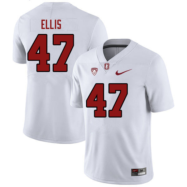 Men #47 Caleb Ellis Stanford Cardinal College Football Jerseys Stitched Sale-White